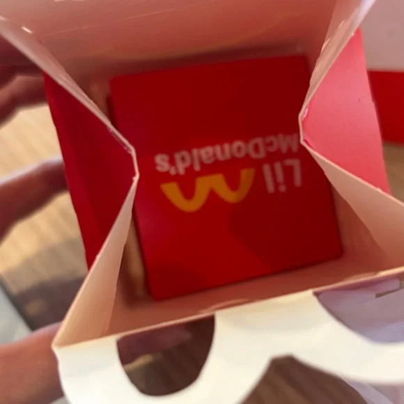 McDonald's Red and Yellow Happy Meal Toy Box- lil mcdonald's meal with apples - Picture 3 of 3